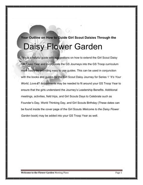 Girl Scout Daisy Flower Garden Coloring Pages | Best Flower Site