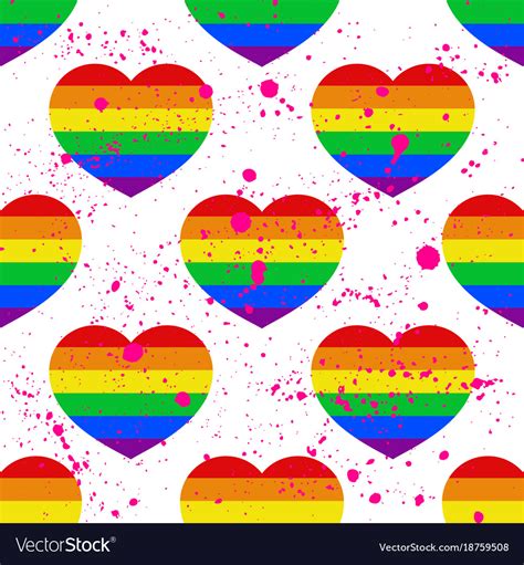 Seamless Pattern With Bright Pride Lgbt Royalty Free Vector