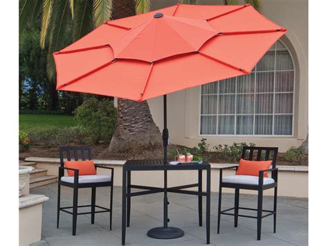 Treasure Garden Lotus 10 Foot Crank Lift Collar Tilt Octagon Umbrella