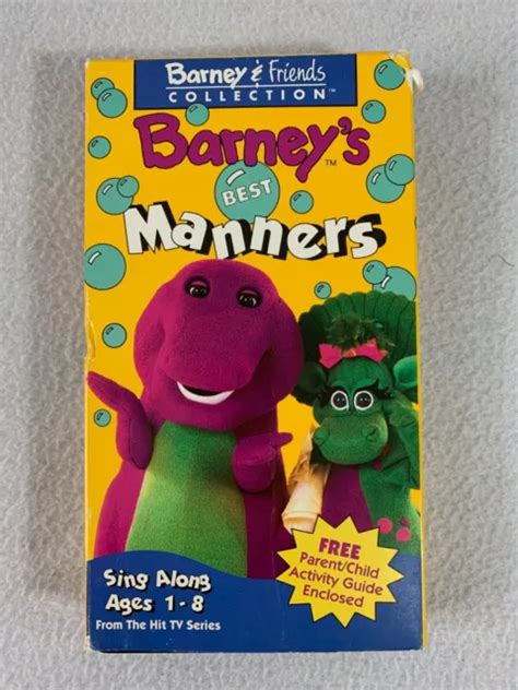 Barney Friends Barneys Best Manners Vhs Picclick Uk