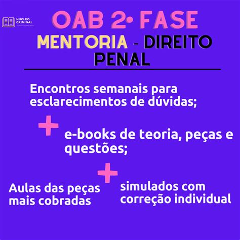 2ª Fase OAB XXXVI Exame Direito Penal Núcleo Criminal OAB PENAL