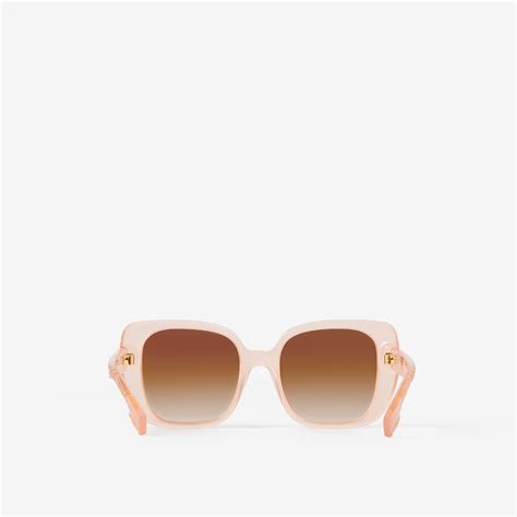 Oversized Square Frame Lola Sunglasses In Dusky Pink Women Burberry