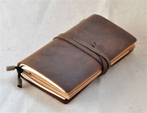 Handmade Leather Traveler S Notebook Journal Travel Diary Etsy