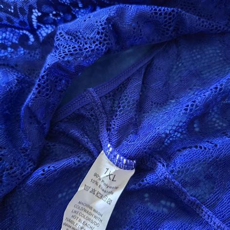 Royal Blue Lace Lingerie Set Cami And Shorts Depop