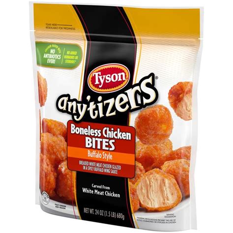 Tyson Any Tizers Buffalo Style Boneless Chicken Bites Hy Vee Aisles