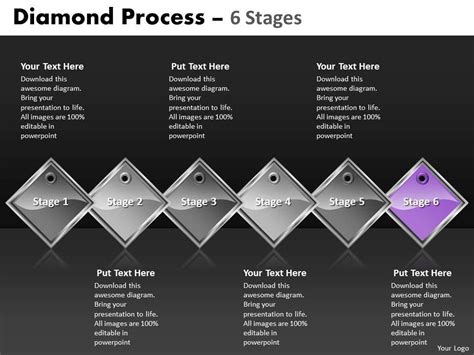 Diamond Process 6 Stages 19 | PowerPoint Templates Designs | PPT Slide ...