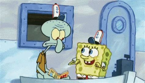 Spongebob Squidward GIF - Spongebob Squidward Kiss - Discover & Share GIFs