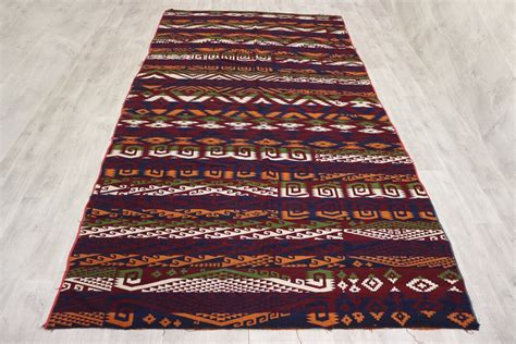 13 3 X 7 Ft Antique Uzbek Nomads Kilim Jajim Rug Central Asia Etsy