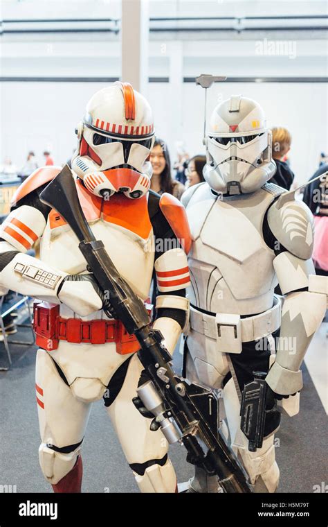 Cosplayers Wear A Imperial Shock Trooper L And A Clone Trooper R