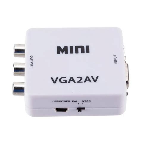 Adaptador De Conversor Vga Para Rca Conversor Vga Para Av V Deo Hd