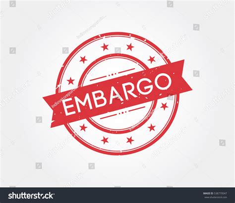 Embargo Stamp Sign: vector de stock (libre de regalías) 538779547 ...
