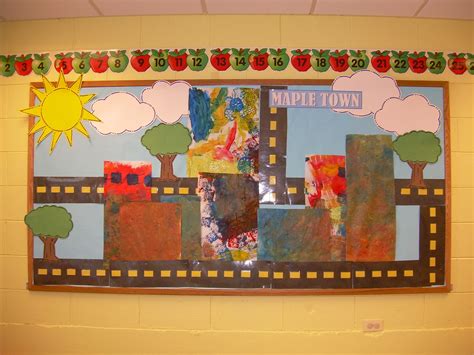 We Added Sky Scrapers To Our Bulletin Board The Children Painted Large