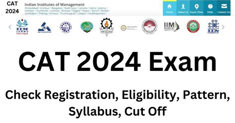 Cat 2024 Exam Date Check Registration Eligibility Pattern Syllabus