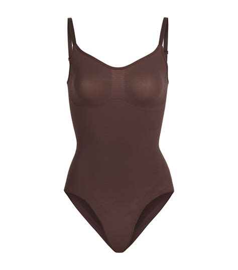 Womens Skims Brown Seamless Sculpt Bodysuit Harrods Uk