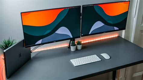 The Ultimate Floating Dual Dell U Monitor Setup 2022 Youtube