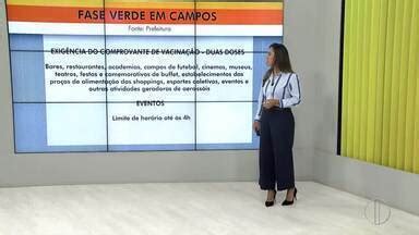 RJ Inter TV 1ª Edição Campos entra na fase verde e adota novas