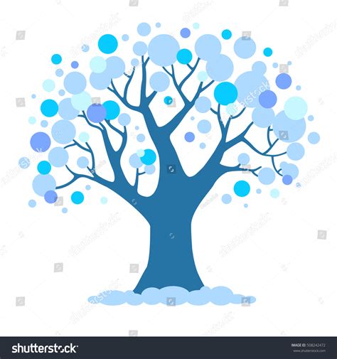 Vector Winter Tree Cartoon Christmas Forest Stock Vector (Royalty Free) 508242472 | Shutterstock