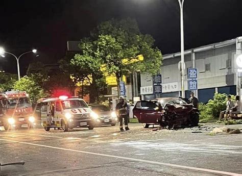 宜蘭五結重大車禍轎車過彎失速飛越分隔島撞對向2車 釀1死4傷 社會萬象 社會 聯合新聞網