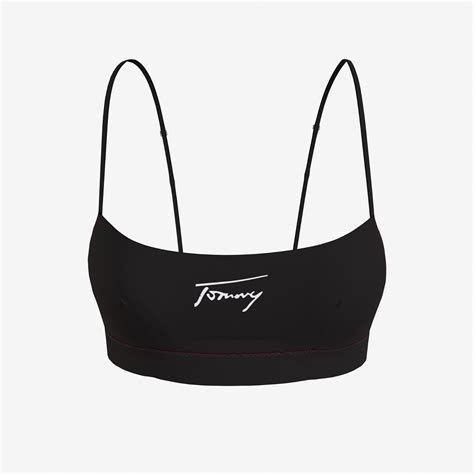 Tommy Hilfiger Kadın Siyah Bikini Üstü Kadin Mayo Bikini SuperStep