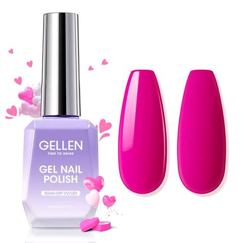 Amazon Gellen Gel Nail Polish 18ml Hot Pink Gel Polish Bright Pink