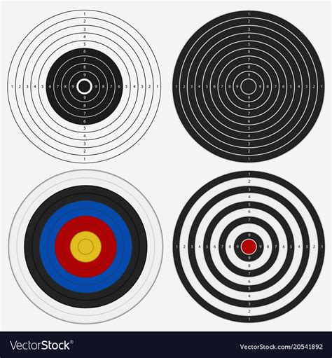 Target board for competition darts game Royalty Free Vector