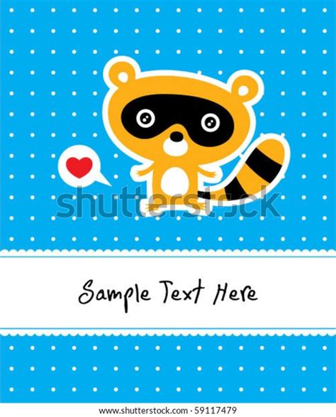 Fun Raccoon Love Card Stock Vector Royalty Free 59117479 Shutterstock