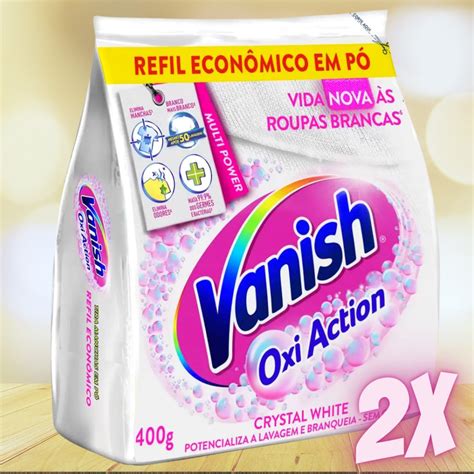 Kit Tira Manchas Vanish Crystal White Oxi Action Em P Refil G