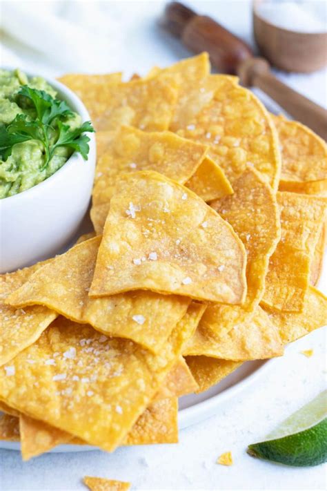 Baked Tortilla Chips (Only 3 Ingredients!) - Evolving Table