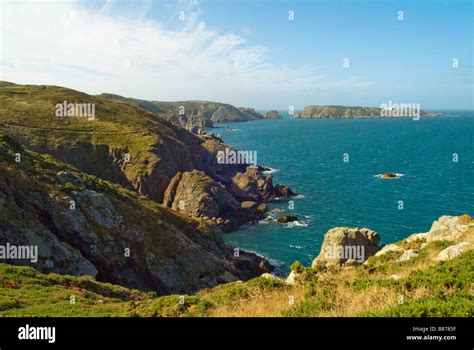 Brecqhou Island and the coastline and cliffs, Sark Stock Photo - Alamy