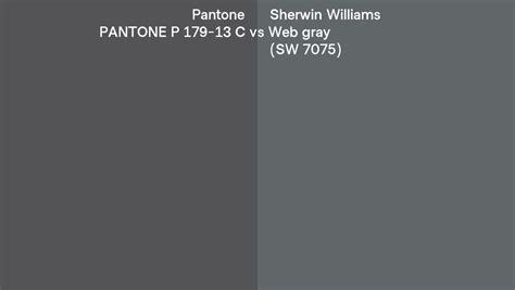 Pantone P C Vs Sherwin Williams Web Gray Sw Side By Side