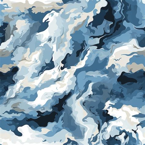 Premium Ai Image Seamless Pattern Arctic Camouflage Designed For Snow