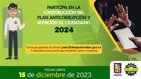 Participe En La Formulación Del Plan Anticorrupción Y De Atención Al Ciudadano 2024