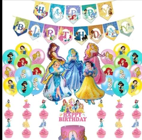 Set Decoración Globos Princesas Disney Cuotas sin interés