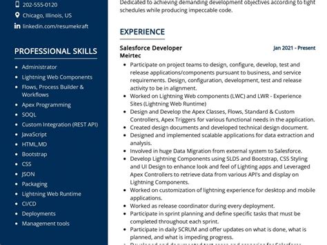 Salesforce Developer Resume Example In Resumekraft