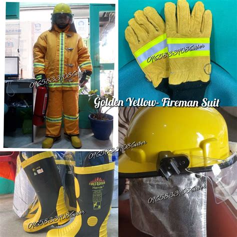 1Set Fireman Suit 3 Layer Ang Kapal Commercial Industrial