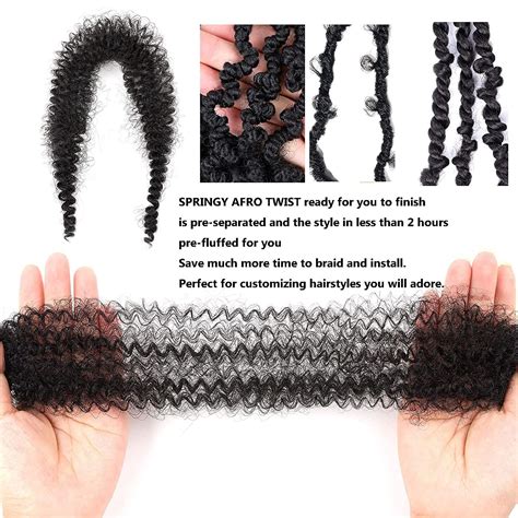 Lingguan Springy Afro Twist Hair Inch Packs Kinky Twist Braiding