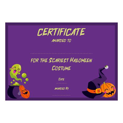 Halloween Certificate Templates 15 Free Pdf Printables Printablee