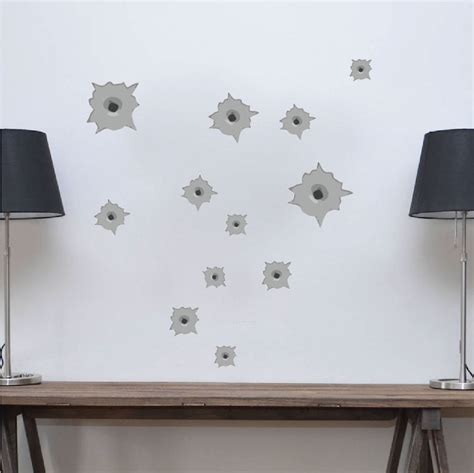 Bullet Hole Wall Decals - Action Wall Decal Murals - Primedecals