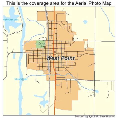 Aerial Photography Map of West Point, NE Nebraska