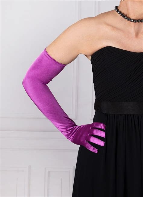 Womens Long Satin Evening Gloves Dents Evening Gloves Women Fashion