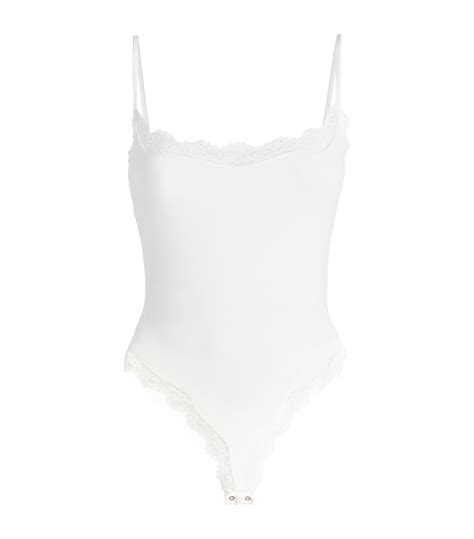 Skims Fits Everybody Lace Trim Bodysuit Harrods DO