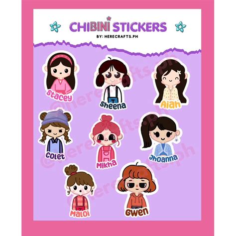 Bini Fanmade Holographic Sticker Sheet Shopee Philippines