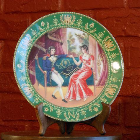 Six Porcelain Limoges Plates In The Series Josephine Et Napoleon De Boulme