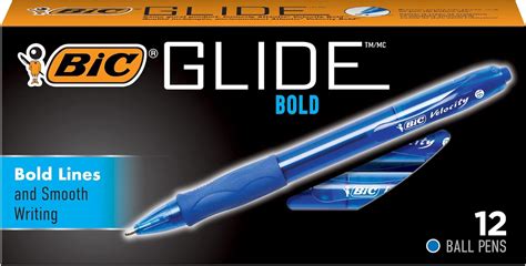 Bic Velocity Bold Ball Pens Retractable Blue Mm Bold Point Dozen