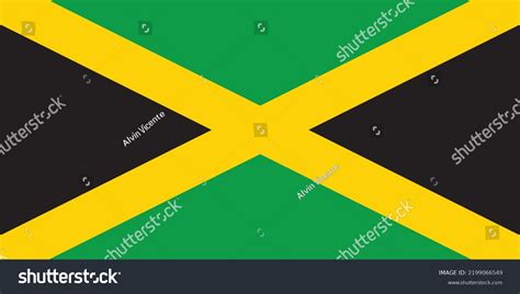 National Flag Jamaica Vector Format Colors Stock Vector (Royalty Free) 2199066549 | Shutterstock