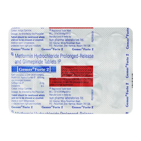 Gemer Forte Mg Tablet S Price Uses Side Effects Netmeds