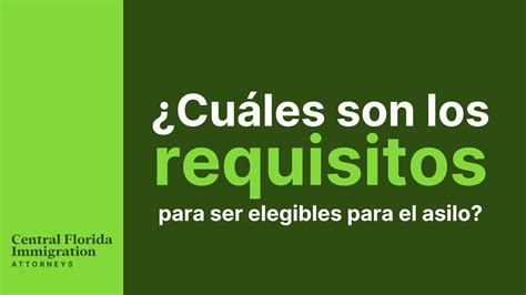 Requisitos Para Solicitar Asilo En Estados Unidos Youtube