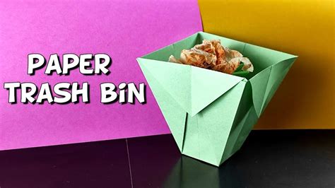 DIY Origami Paper Trash Bin Sustainable Living Made Easy YouTube