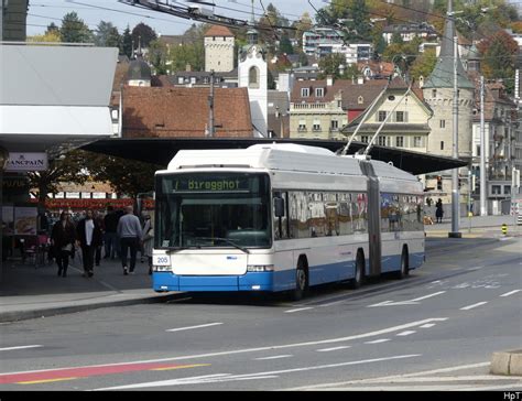 VBL Hess Trolleybus Nr 205 Unterwegs Auf Der Linie 7 In Luzern Am 23