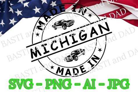 Made In Michigan Svg Michigan Svg United States Png Us State Svg